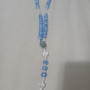 Light blue catholic rosary